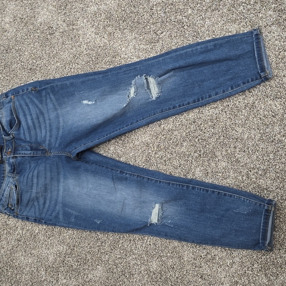 Judy Blue Relaxed Crop Denim Jeans Sz 32